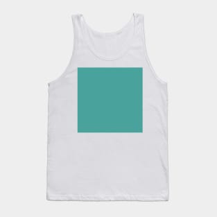 Solid Green Sprout Turquoise Monochrome Minimal Design Tank Top